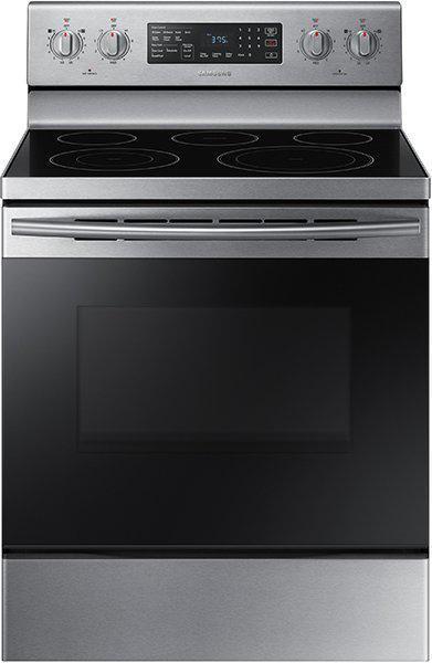 Samsung - 5.9 cu. ft Rear Control Electric Range in Stainless Steel - NE59M4320SS