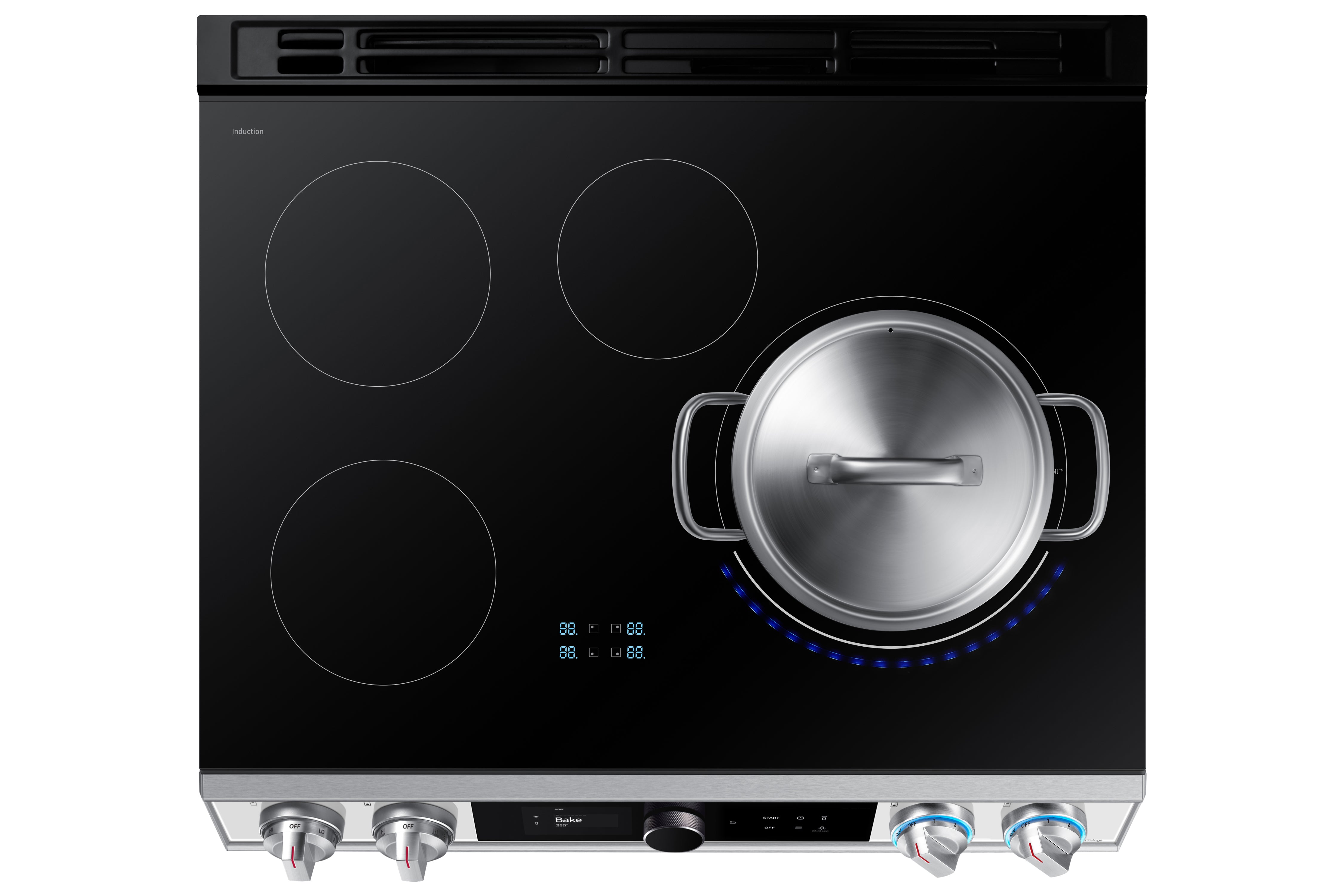 Samsung - Bespoke 6.3 cu. ft  Induction Range in White - NE63BB891112AC