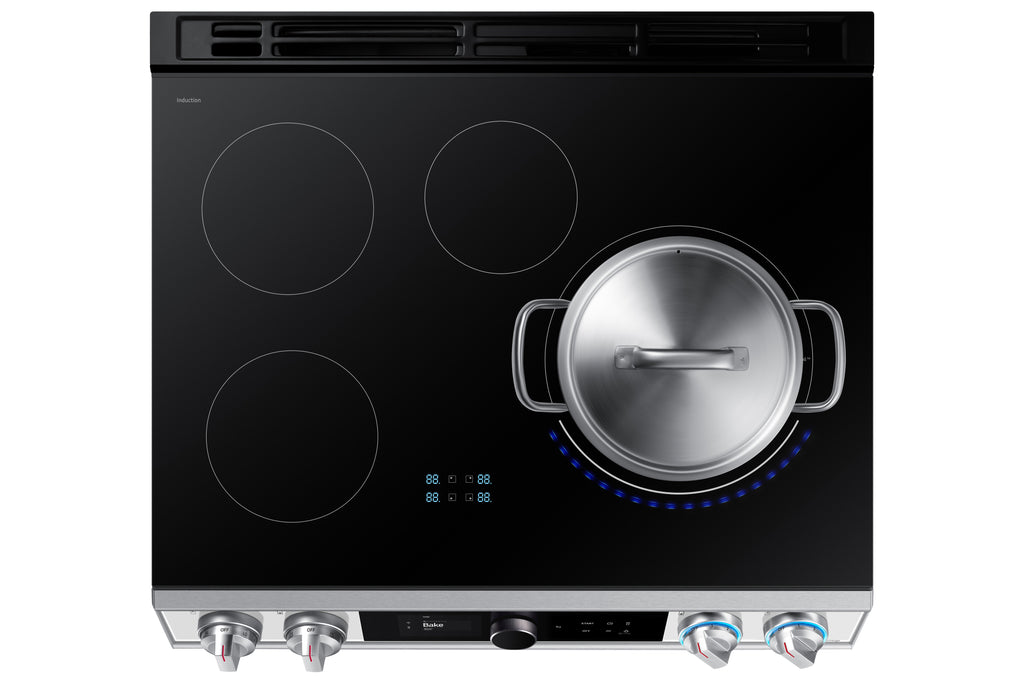 Samsung Bespoke 6.3 cu. ft Induction Range in White NE63BB891112AC