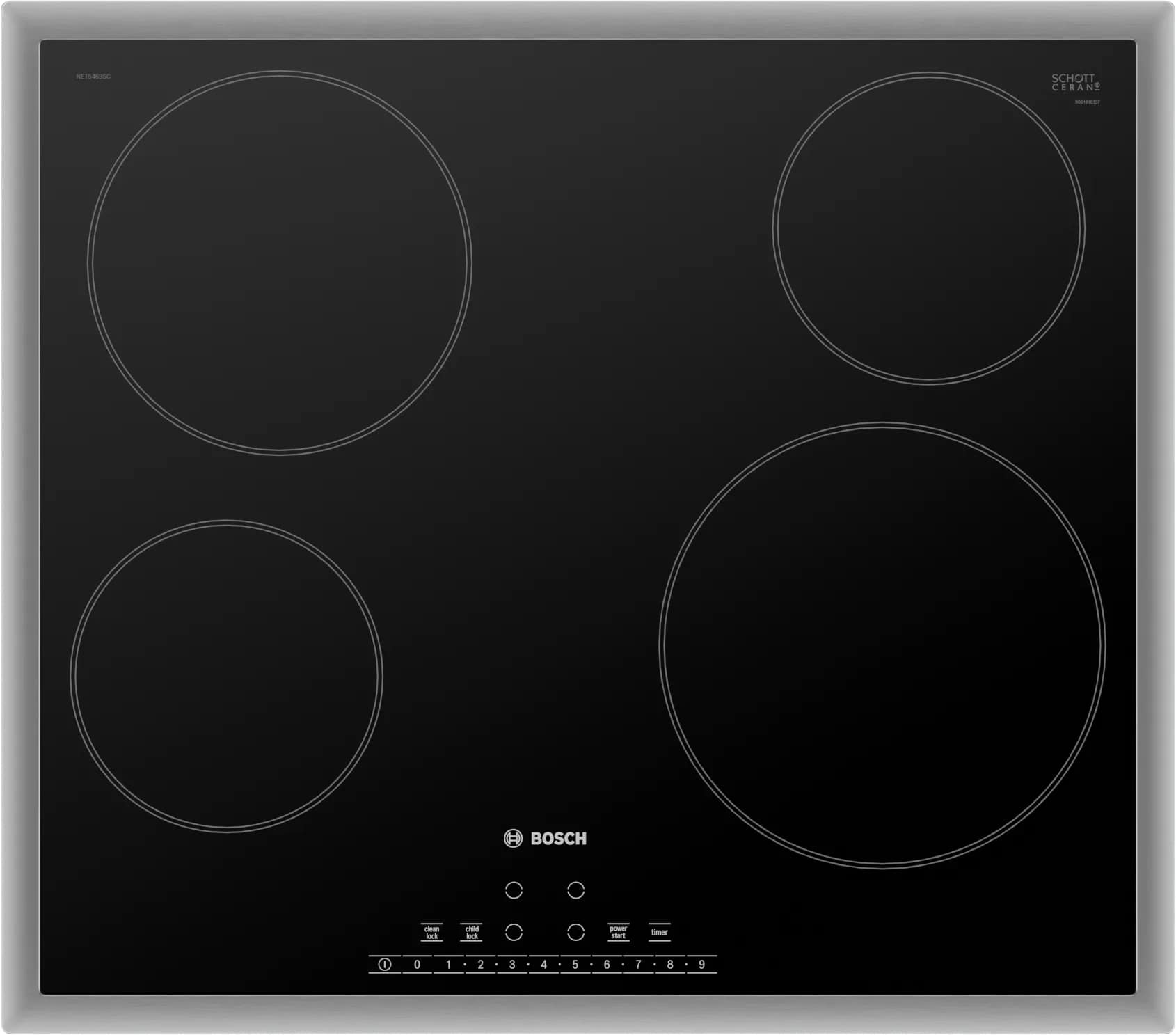 Bosch - 23 Inch Electric Cooktop in Black - NET5469SC