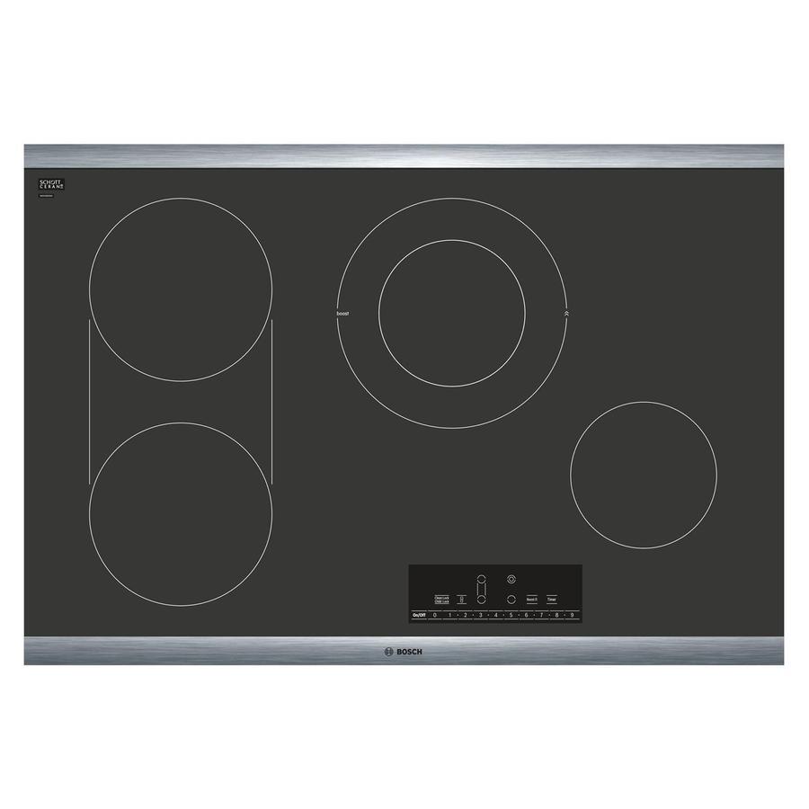 Bosch - 31 inch wide Electric Cooktop in Black - NET8068SUC