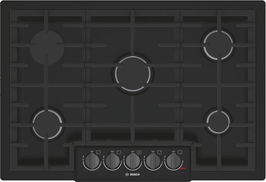 Bosch - 31 inch wide Gas Cooktop in Black - NGM8046UC