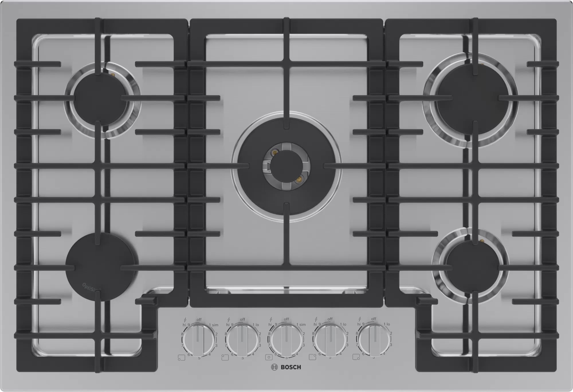 Bosch - 31 inch wide Gas Cooktop in Stainless - NGM8058UC