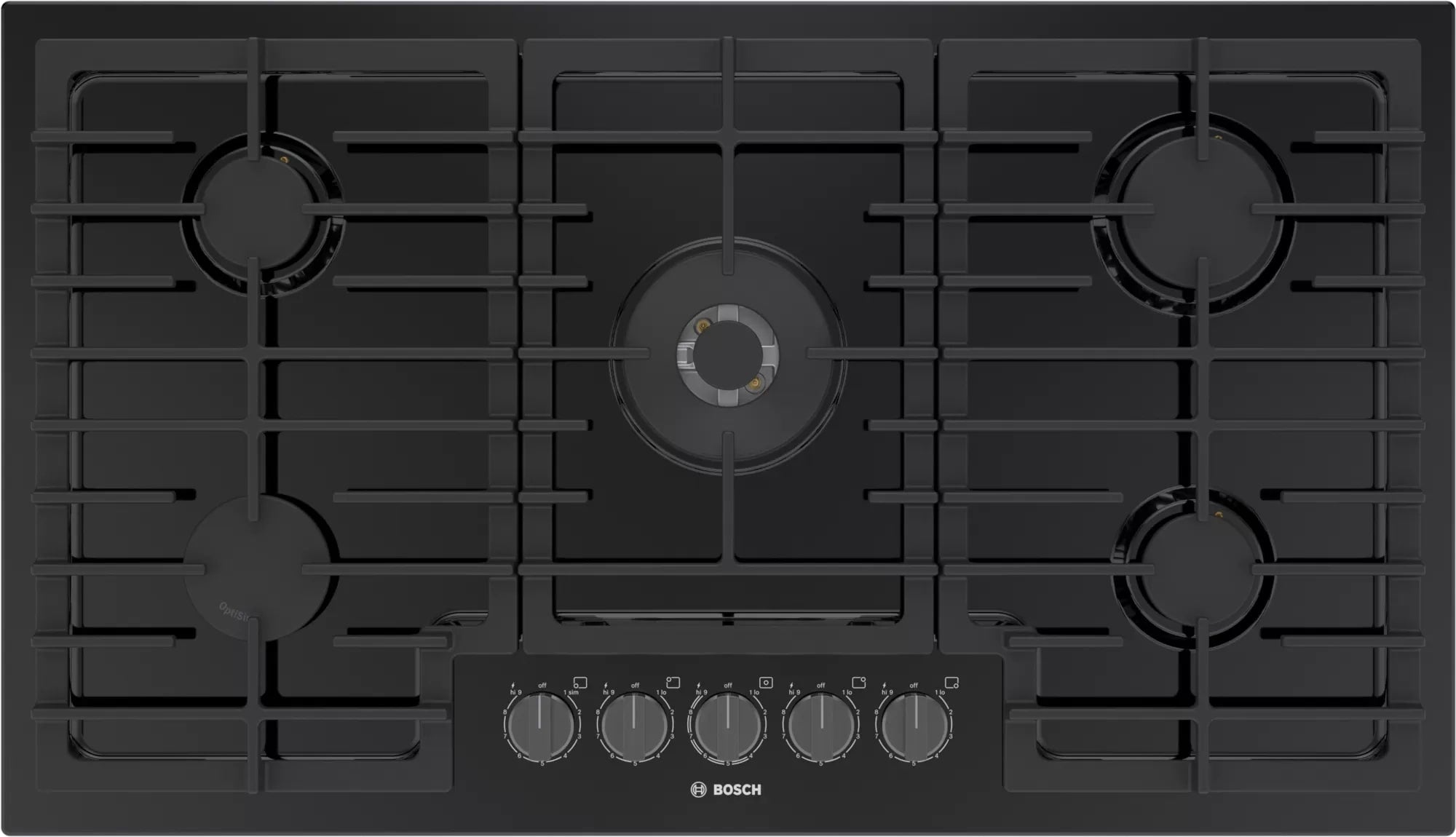 Bosch - 37 inch wide Gas Cooktop in Black - NGM8648UC