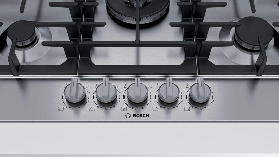 Bosch - 36 inch wide Gas Cooktop in Stainless - NGM8657UC