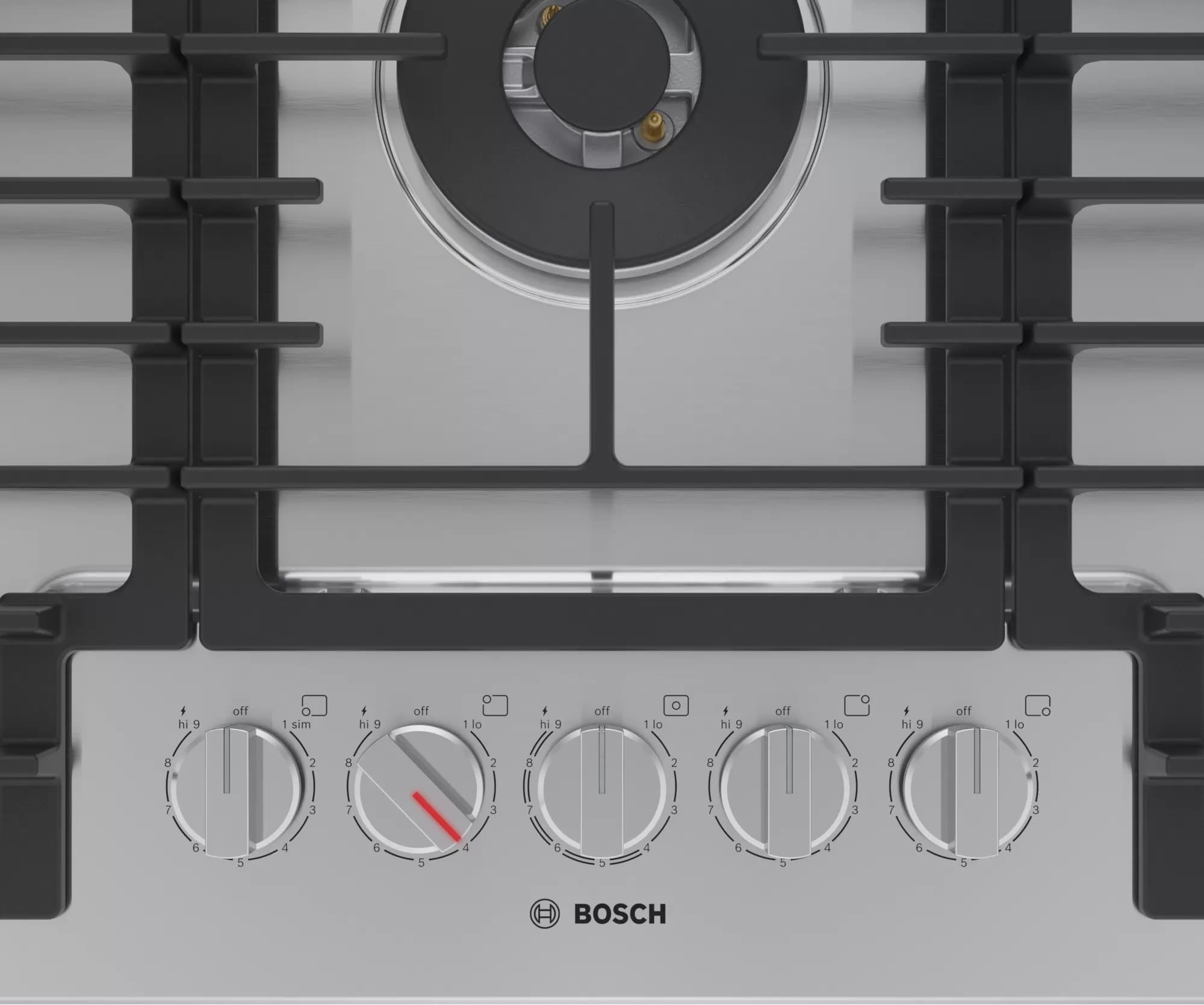 Bosch - 37 Inch Gas Cooktop in Stainless (Open Box) - NGM8658UC