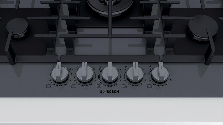 Bosch - 29.5 inch wide Gas Cooktop in Silver - NGMP077UC