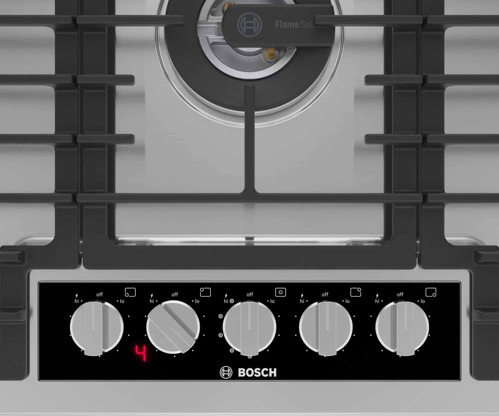 Bosch - 37 inch wide Gas Cooktop in Stainless - NGMP658UC