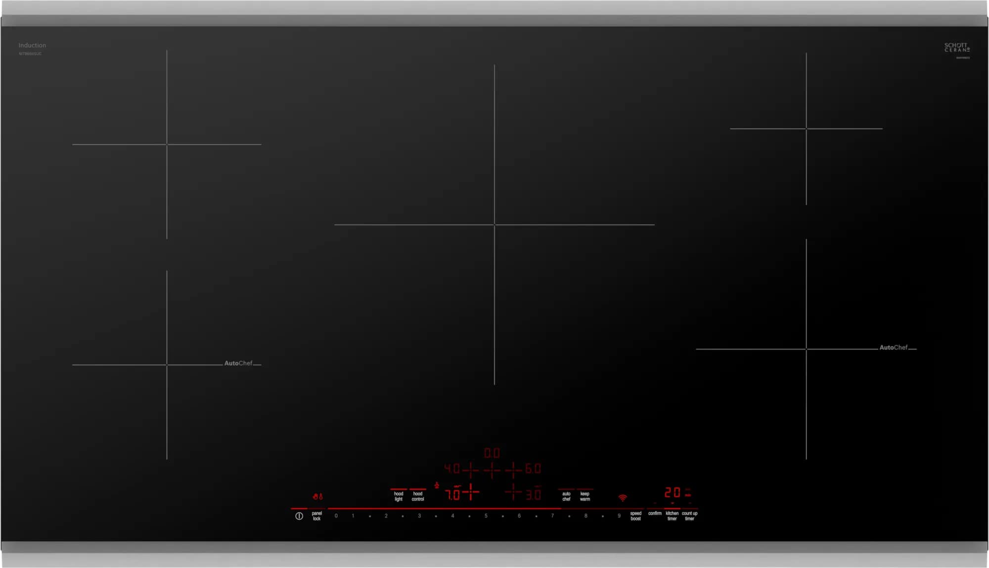 Bosch - 37 inch wide Induction Cooktop in Black - NIT8660SUC