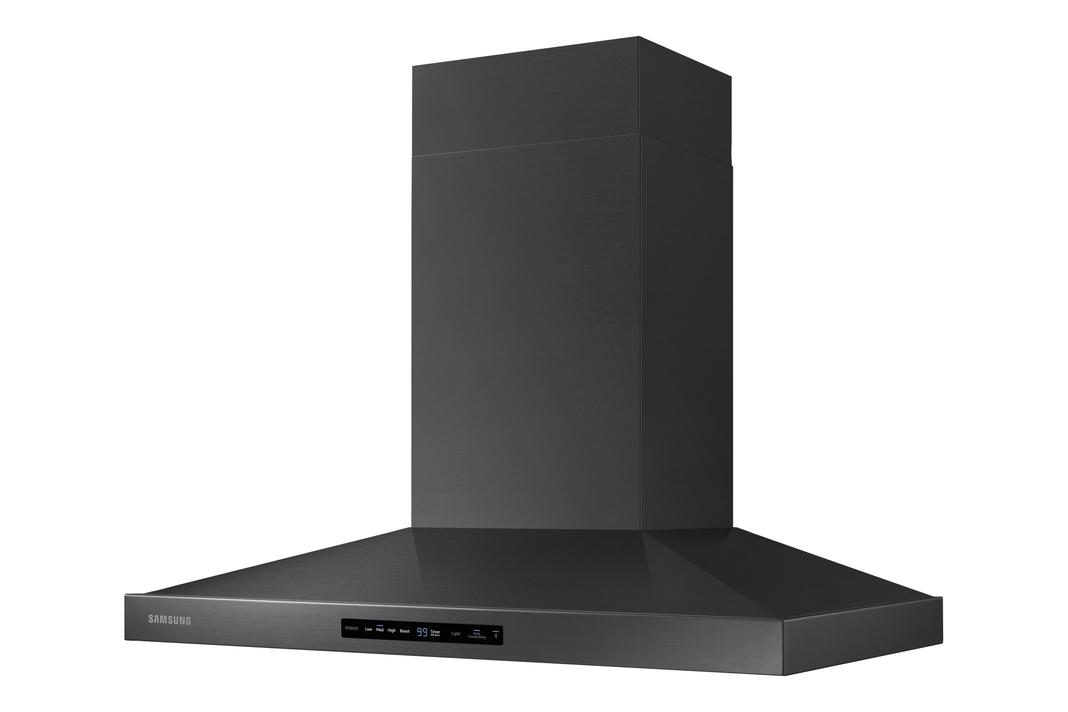 Samsung - 36 Inch 600 CFM Wall Mount and Chimney Range Vent in Black Stainless - NK36K7000WG