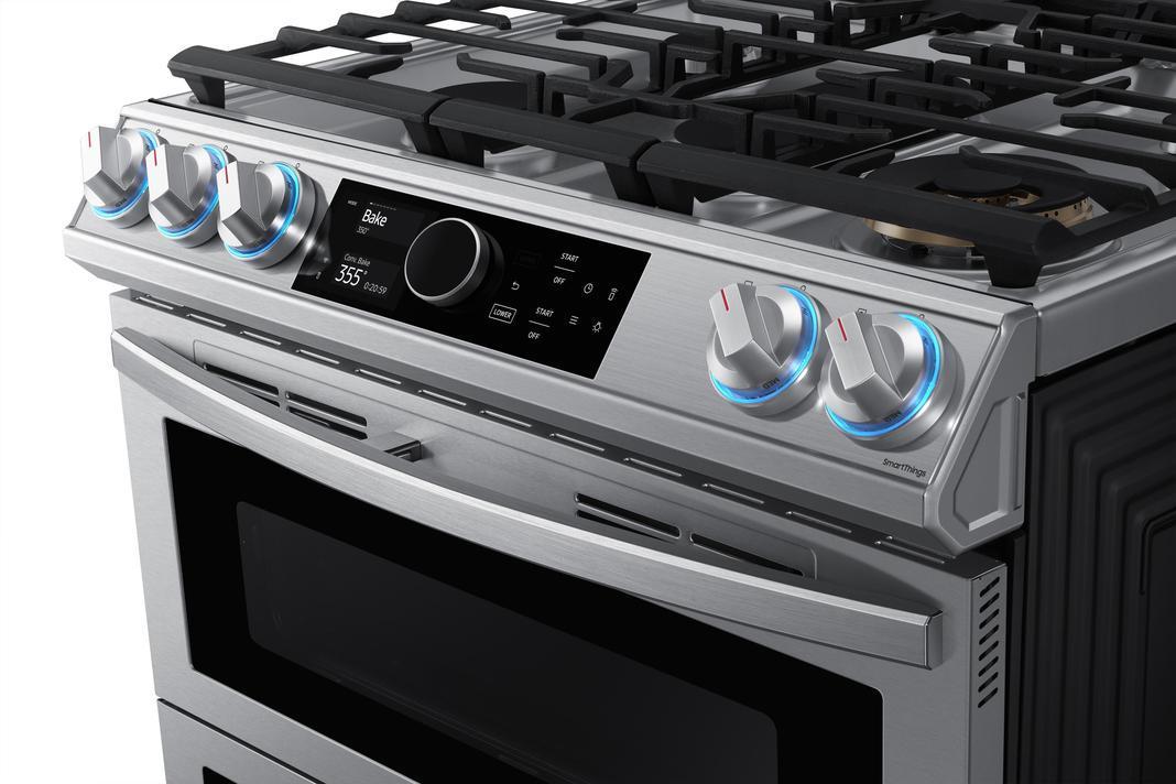 Samsung - 6.3 cu. ft  Dual Fuel Range in Stainless - NY63T8751SS