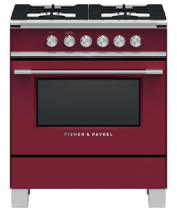 Fisher Paykel - 3.5 cu. ft  Gas Range in Red - OR30SCG4R1