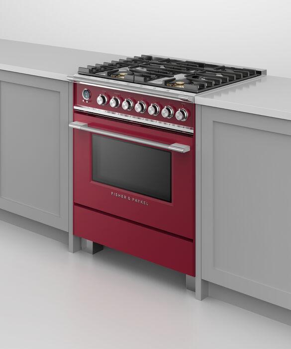 Fisher Paykel - 3.5 cu. ft  Dual Fuel Range in Red - OR30SCG6R1