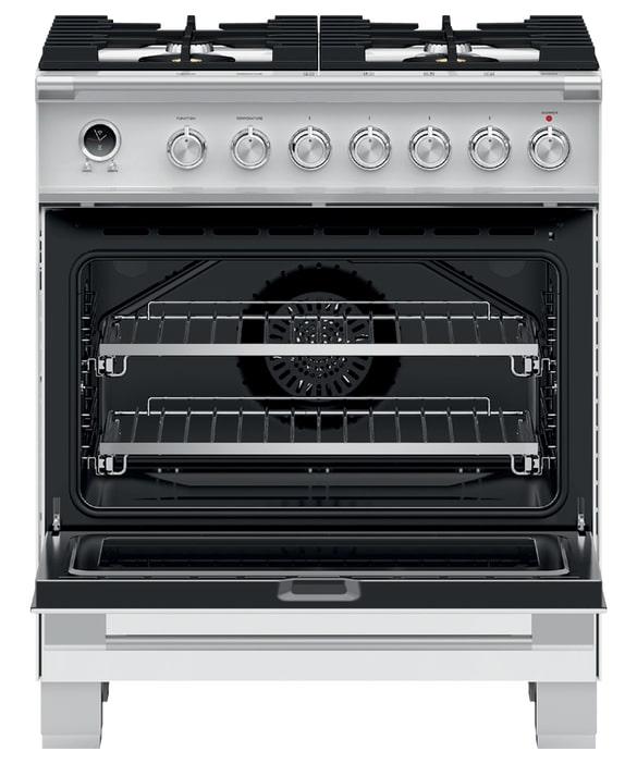 Fisher Paykel - 3.5 cu. ft  Dual Fuel Range in White - OR30SCG6W1