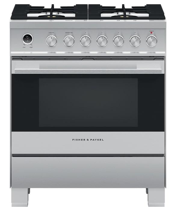 Fisher Paykel - 3.5 cu. ft  Dual Fuel Range in Stainless - OR30SDG6X1