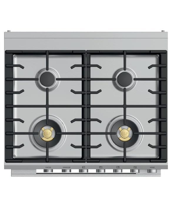 Fisher Paykel - 3.5 cu. ft  Dual Fuel Range in Stainless - OR30SDG6X1