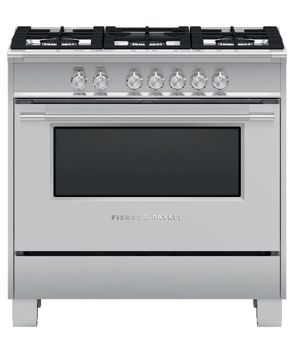 Fisher Paykel - 4.9 cu. ft  Gas Range in Stainless - OR36SCG4X1
