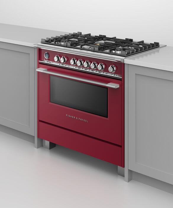 Fisher Paykel - 4.9 cu. ft  Dual Fuel Range in Red - OR36SCG6R1