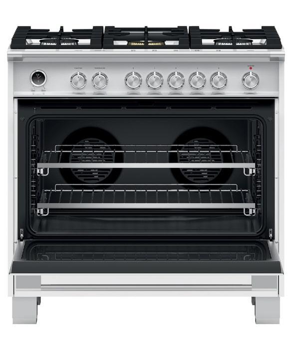 Fisher Paykel - 4.9 cu. ft  Dual Fuel Range in White - OR36SCG6W1