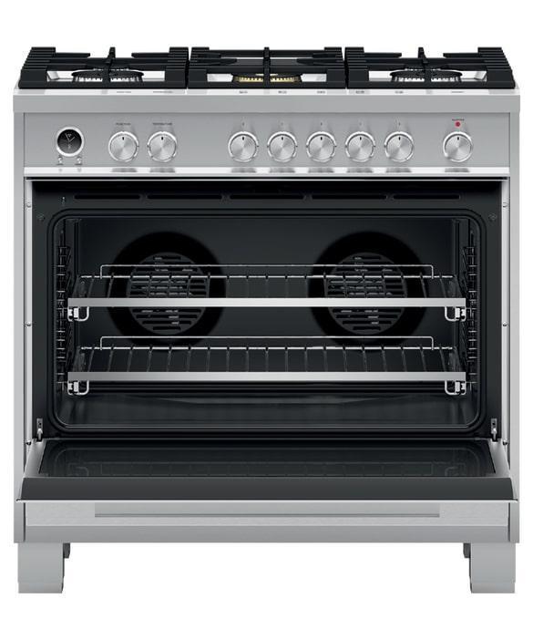 Fisher Paykel - 4.9 cu. ft  Dual Fuel Range in Stainless - OR36SDG6X1