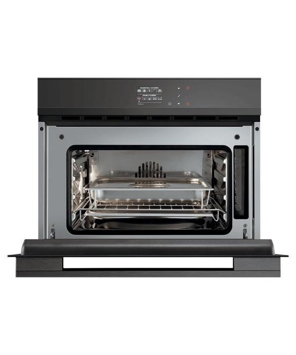 Fisher Paykel - 1.3 cu. ft Steam Wall Oven in Black - OS24NDBB1