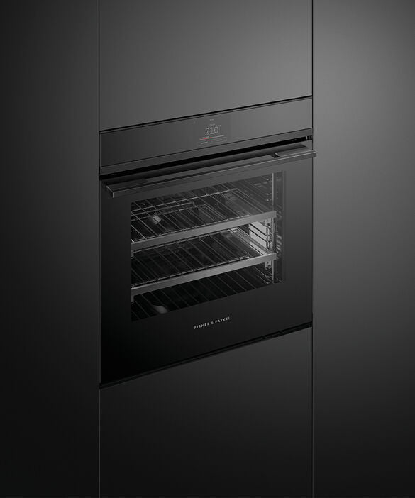Fisher Paykel - 3 cu. ft Steam Combination Wall Oven in Black - OS24SDTB1