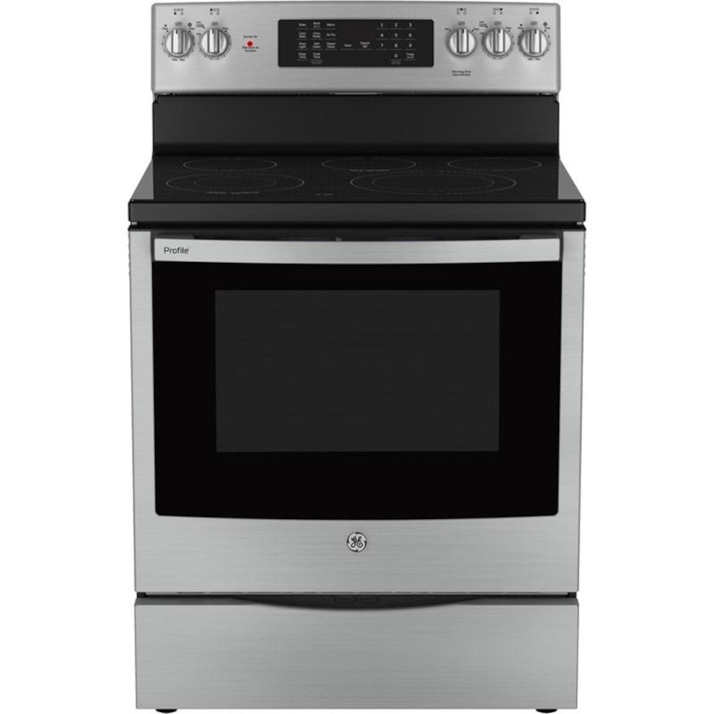 GE Profile - 6.2 cu. ft  Electric Range in Stainless - PCB905YVFS