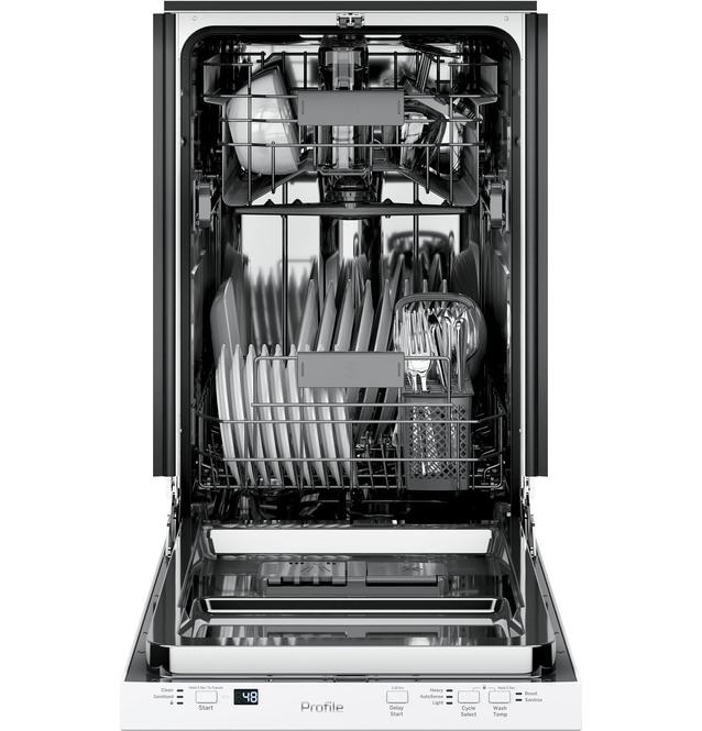 GE Profile - 47 dBA Built In Dishwasher in White - PDT145SGLWW