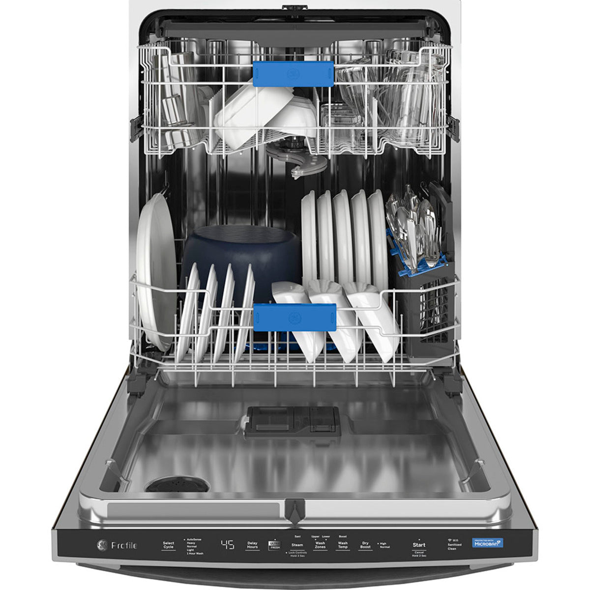 GE Profile - 45 dBA Built In Dishwasher in Grey - PBT865SMPES