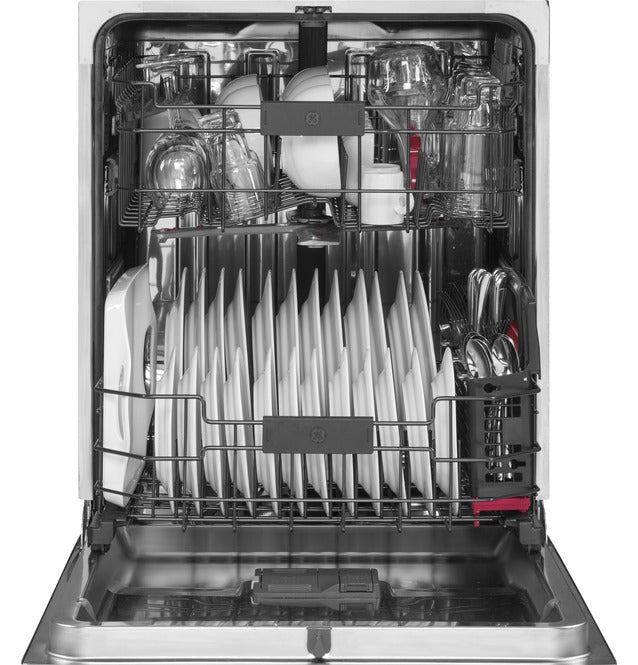 GE Profile - 42 dBA Built In Dishwasher in Black Stainless - PDT845SBLTS