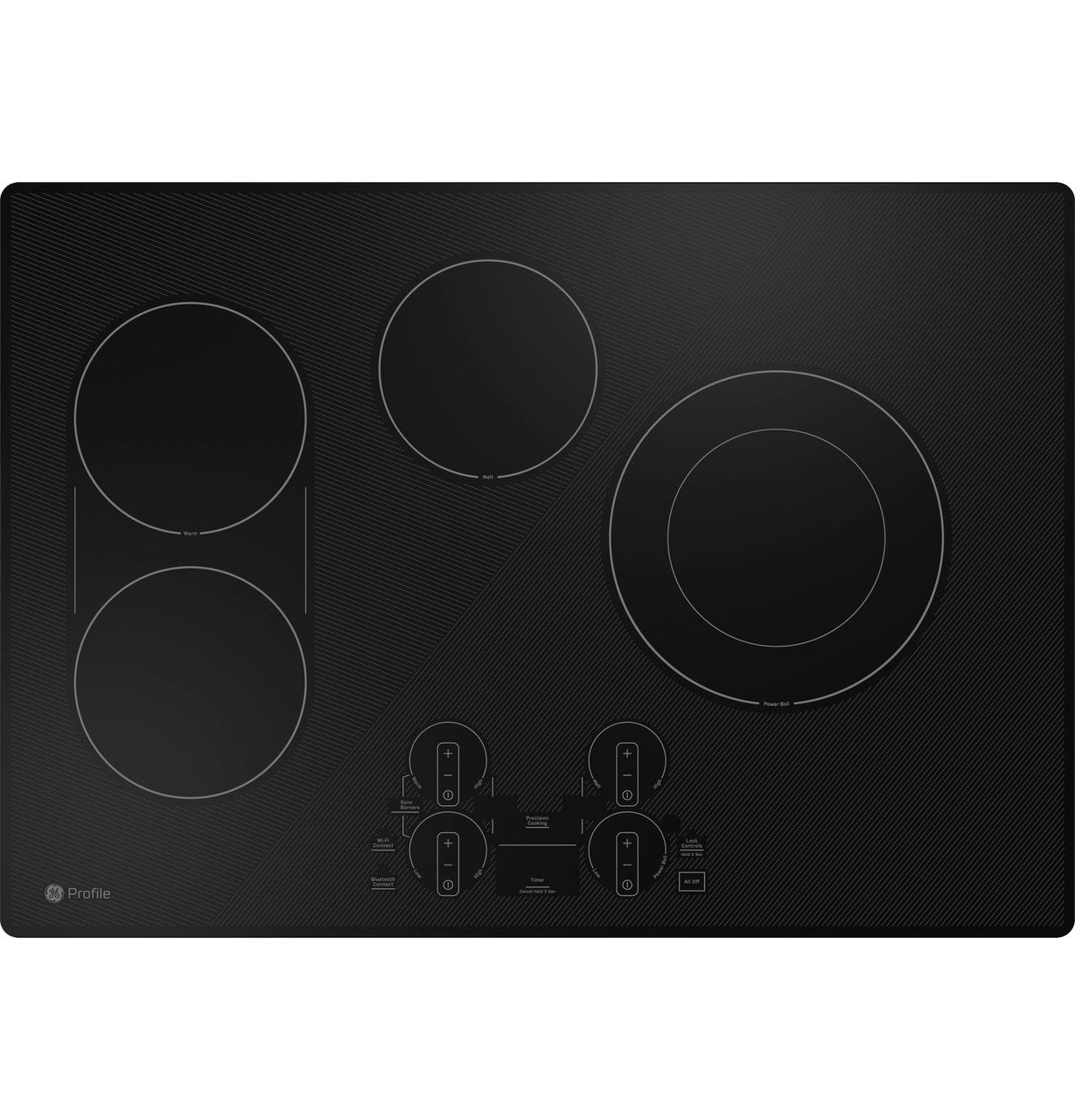 GE Profile - 15.43 Inch Electric Cooktop in Black - PEP7030DTBB