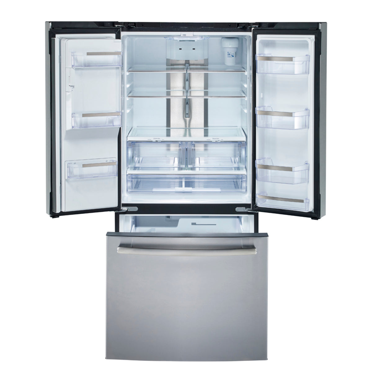GE Profile - 32.75 Inch 23.6 cu. ft French Door Refrigerator in Stainless - PFE24HYRKFS