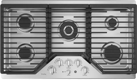 GE Profile - 35.98 inch wide Gas Cooktop in Stainless - PGP9036SLSS