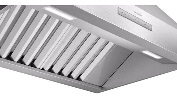 Thermador - 36 Inch Wall Mount and Chimney Range Vent in Stainless - PH36HWS