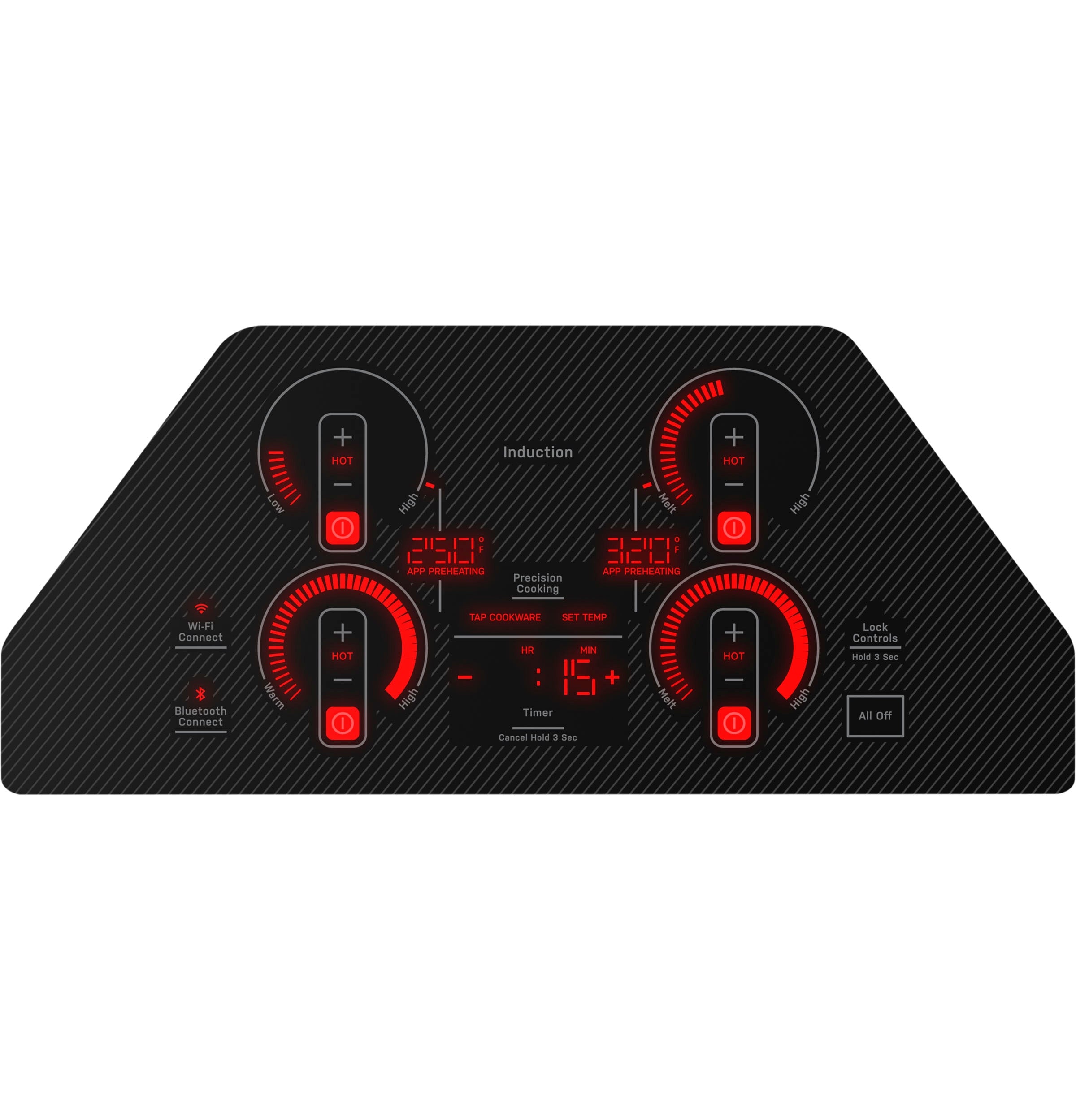 GE Profile - 15.88 Inch Induction Cooktop in Black - PHP7030DTBB