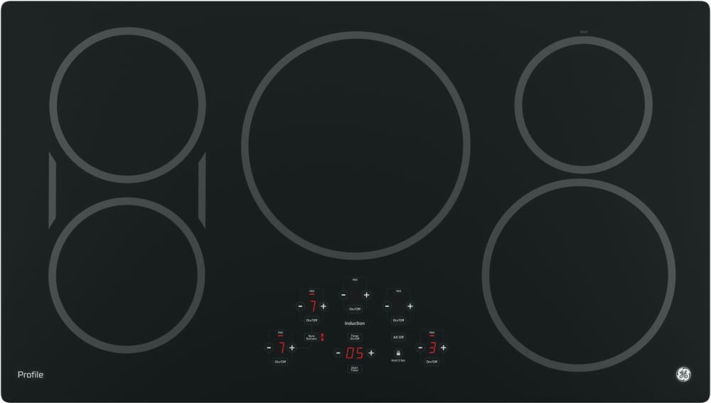 GE Profile - 25.98 inch wide Induction Cooktop in Black - PHP9036DJBB