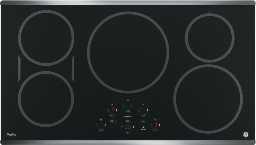 GE Profile 25.98 inch wide Induction Cooktop in Black PHP9036SJSS