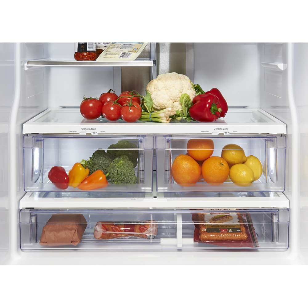 GE Profile - 29.75 Inch 20.8 cu. ft French Door Refrigerator in Stainless - PNE21NSLKSS