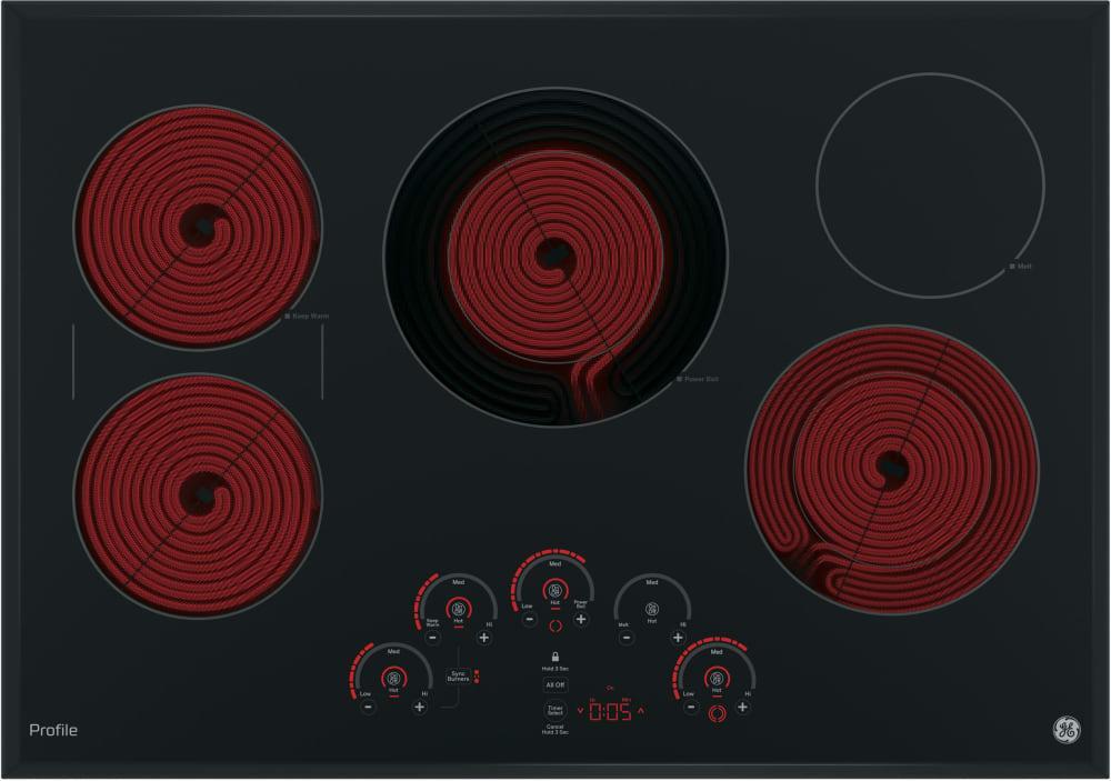 GE Profile - 29.75 inch wide Electric Cooktop in Black - PP9030DJBB