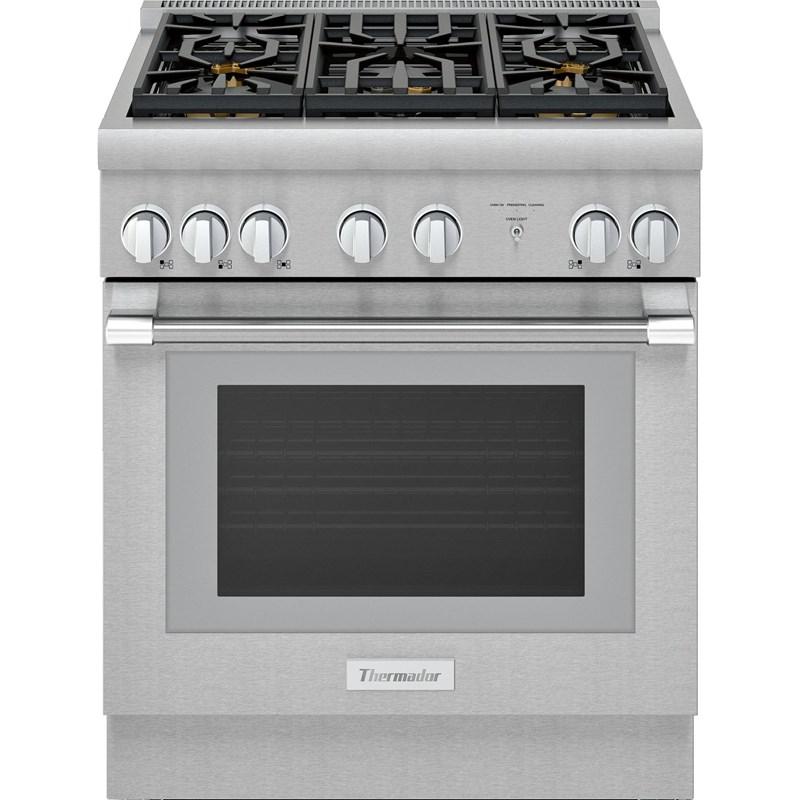 Thermador - 4.4 cu. ft  Dual Fuel Range in Stainless - PRD305WHC