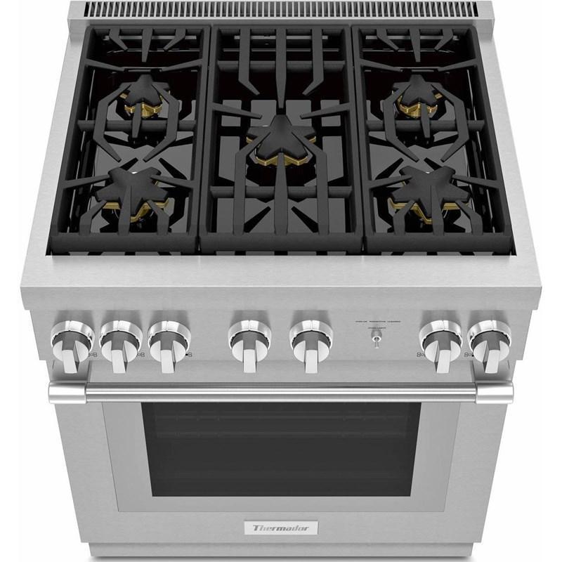 Thermador - 4.4 cu. ft  Dual Fuel Range in Stainless - PRD305WHC