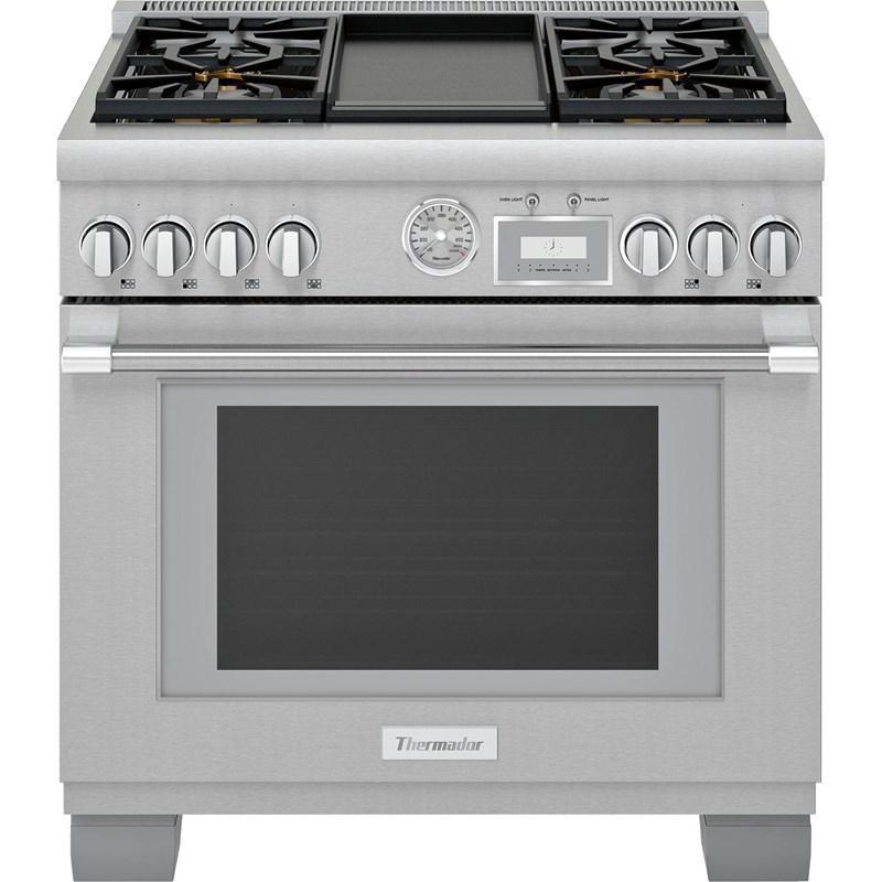 Thermador - 5.7 cu. ft  Dual Fuel Range in Stainless - PRD364WDGC