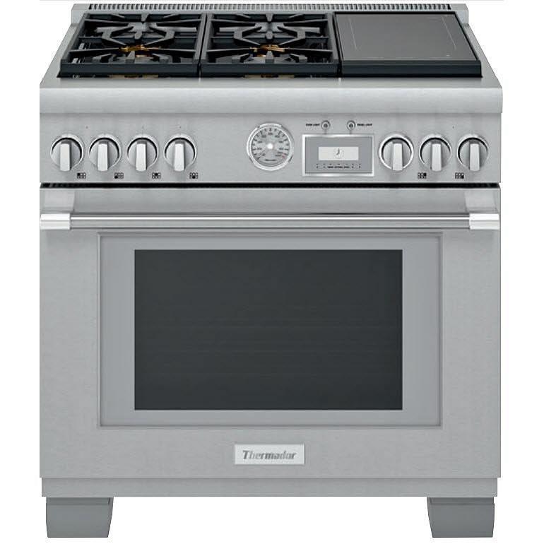 Thermador - 5.7 cu. ft  Dual Fuel Range in Stainless - PRD364WIGC