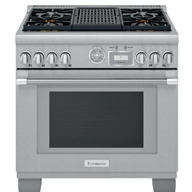 Thermador - 5.7 cu. ft  Dual Fuel Range in Stainless - PRD364WLGC