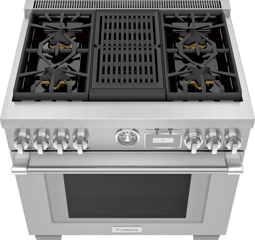 Thermador - 5.7 cu. ft  Dual Fuel Range in Stainless - PRD364WLGC