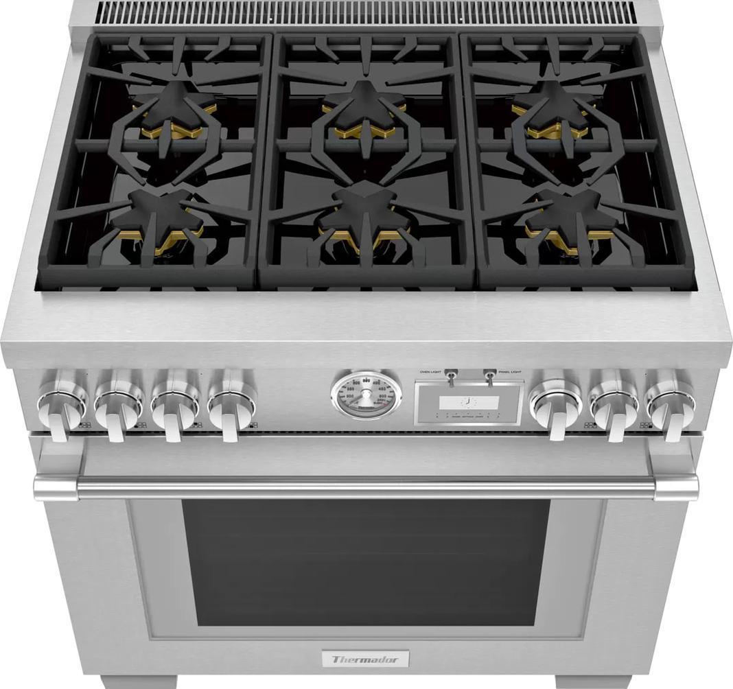 Thermador - 5.7 cu. ft  Dual Fuel Range in Stainless - PRD366WGC