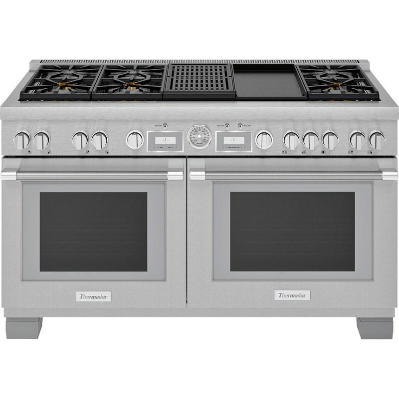 Thermador - 10.6 cu. ft  Dual Fuel Range in Stainless - PRD606WCG