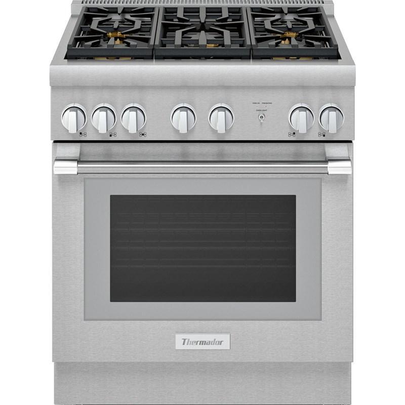 Thermador - 4.6 cu. ft  Gas Range in Stainless - PRG305WH