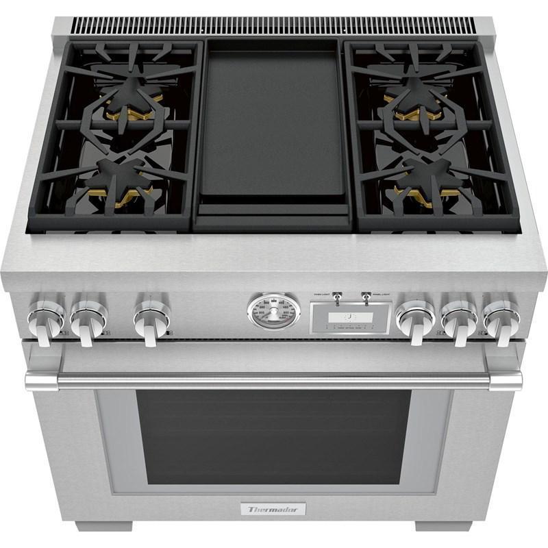 Thermador - 5.7 cu. ft  Gas Range in Stainless - PRG364WDG