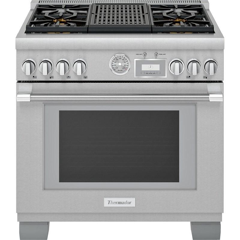 Thermador - 5.7 cu. ft  Gas Range in Stainless - PRG364WLG